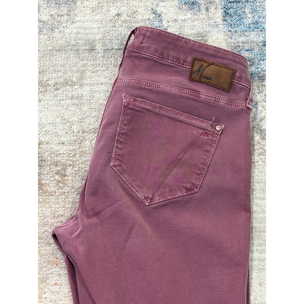 Mavi Blake Slim‎ Boyfriend Jeans Mauve Purple Moto Zipper Detail Size 25